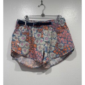 Nani Active Hybrid Shorts Floral Print Belted Pockets Size Medium Outdoor Beach